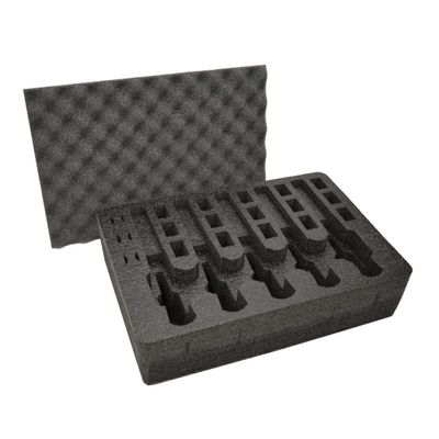 5 Pistol 18 Magazine Storage Foam Insert For Pelican 1520 Case | 2 Piece Set Pre-Cut Military Grade Polyethylene Foam Base Insert And Lid Liner (Case Not Included)