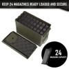 MY CASE BUILDER 24 Pistol Magazine Foam Insert | Ammunition Mag Storage | or .50 Caliber Ammo Cans | 3 Piece Set Pre-Cut Military Grade Polyethylene Foam (Ammo Can Not Included) view 3