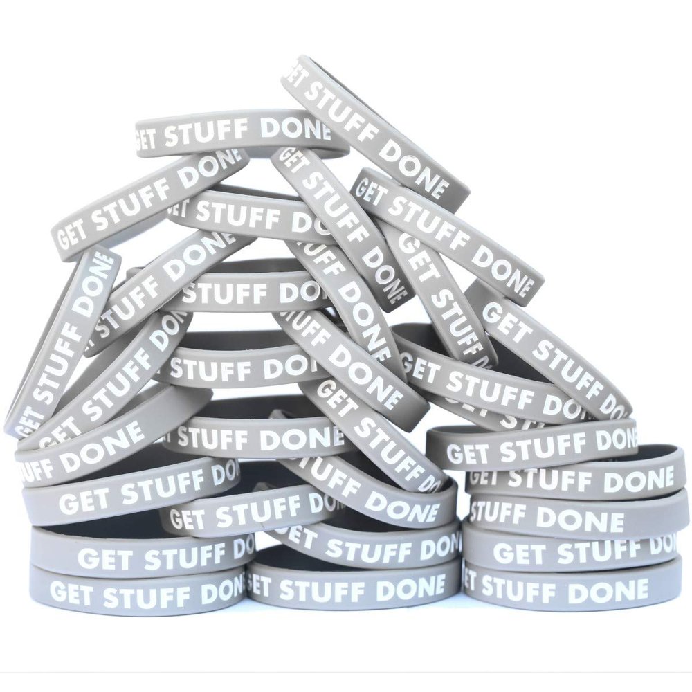 SayitBands Fifty (50) Get Stuff DOne (1) Wristband Bracelets