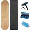 [CCS] Blank Skateboard Deck Natural Wood 7.75" W/Mob Grip, Skate Tool, Wax, and ABEC 7 Bearings view 1