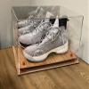 Better Display Cases Acrylic Basketball Shoe Pair Display Case with Mirror, Red Risers and Wood Base (A082-RR) view 2