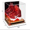 Better Display Cases Acrylic Basketball Shoe Pair Display Case with Mirror, Red Risers and Wood Base (A082-RR) view 4