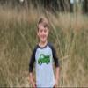 7 ate 9 Apparel Kids Green Truck St. Patricks Day Shamrock Clover 18 Months Grey Raglan view 2