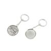 1 PCS Antique Silver Keyrings Keychains Key Ring Chains Tags Clasps I6WM1 Aquarius Round Cabochon Setting Blank view 1