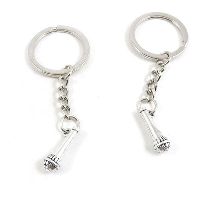 1 Item Metal Keychain Keyring Key Tags Chains Rings Jewelry Bag Charms D5LK5 Microphone