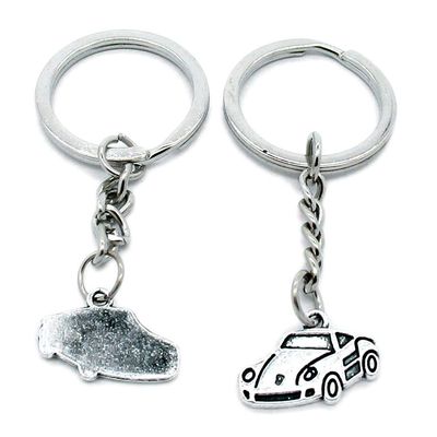 5 Items Metal Keychain Keyring Key Tags Chains Rings Jewelry Bag Charms N9TW6 Sports Car