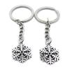 5 Items Metal Keychain Keyring Key Tags Chains Rings Jewelry Bag Charms HG7Y4 Snow Flake Snowflake view 1
