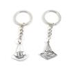 100 Items Metal Keychain Keyring Key Tags Chains Rings Jewelry Bag Charms C4XB1 Magic Hat view 1