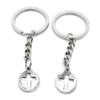 50 Items Metal Keychain Keyring Key Tags Chains Rings Jewelry Bag Charms B8GC0 Latin Cross Sign view 1
