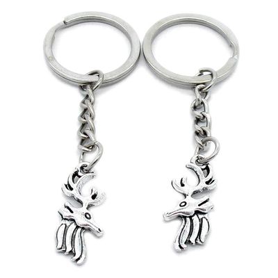 1 Item Metal Keychain Keyring Key Tags Chains Rings Jewelry Bag Charms B7PG4 Deer Buck
