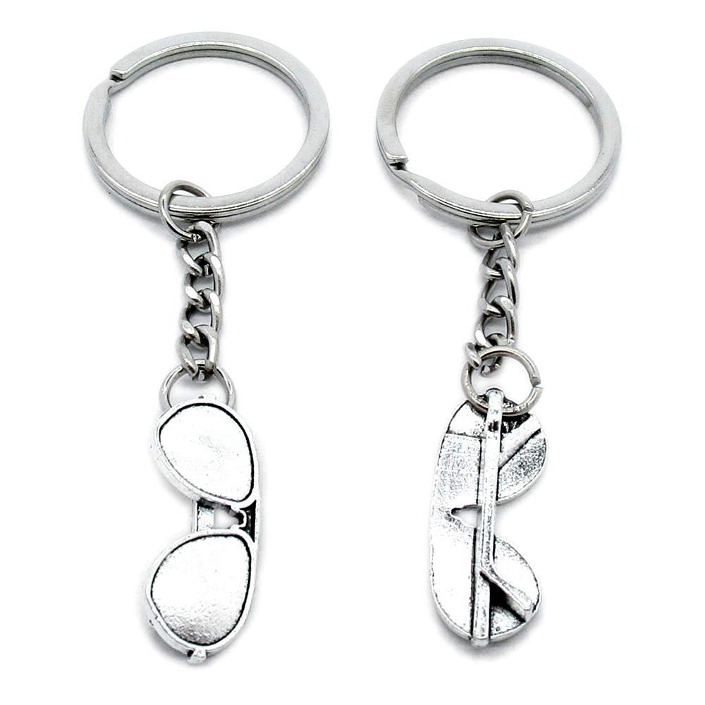 1 Item Metal Keychain Keyring Key Tags Chains Rings Jewelry Bag Charms H0TH5 Sunglasses