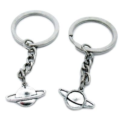 100 Items Metal Keychain Keyring Key Tags Chains Rings Jewelry Bag Charms I2AI8 Planet Star