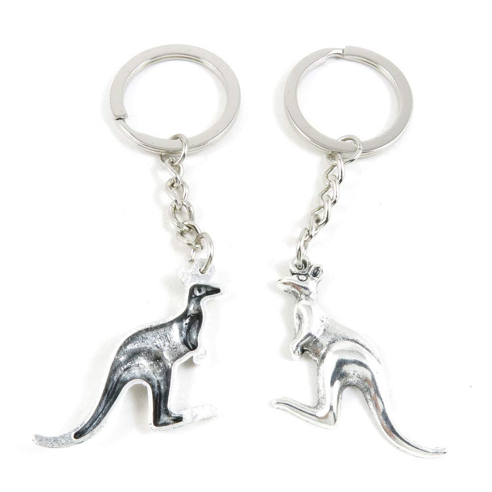 5 Items Metal Keychain Keyring Key Tags Chains Rings Jewelry Bag Charms E6RC6 Kangaroo