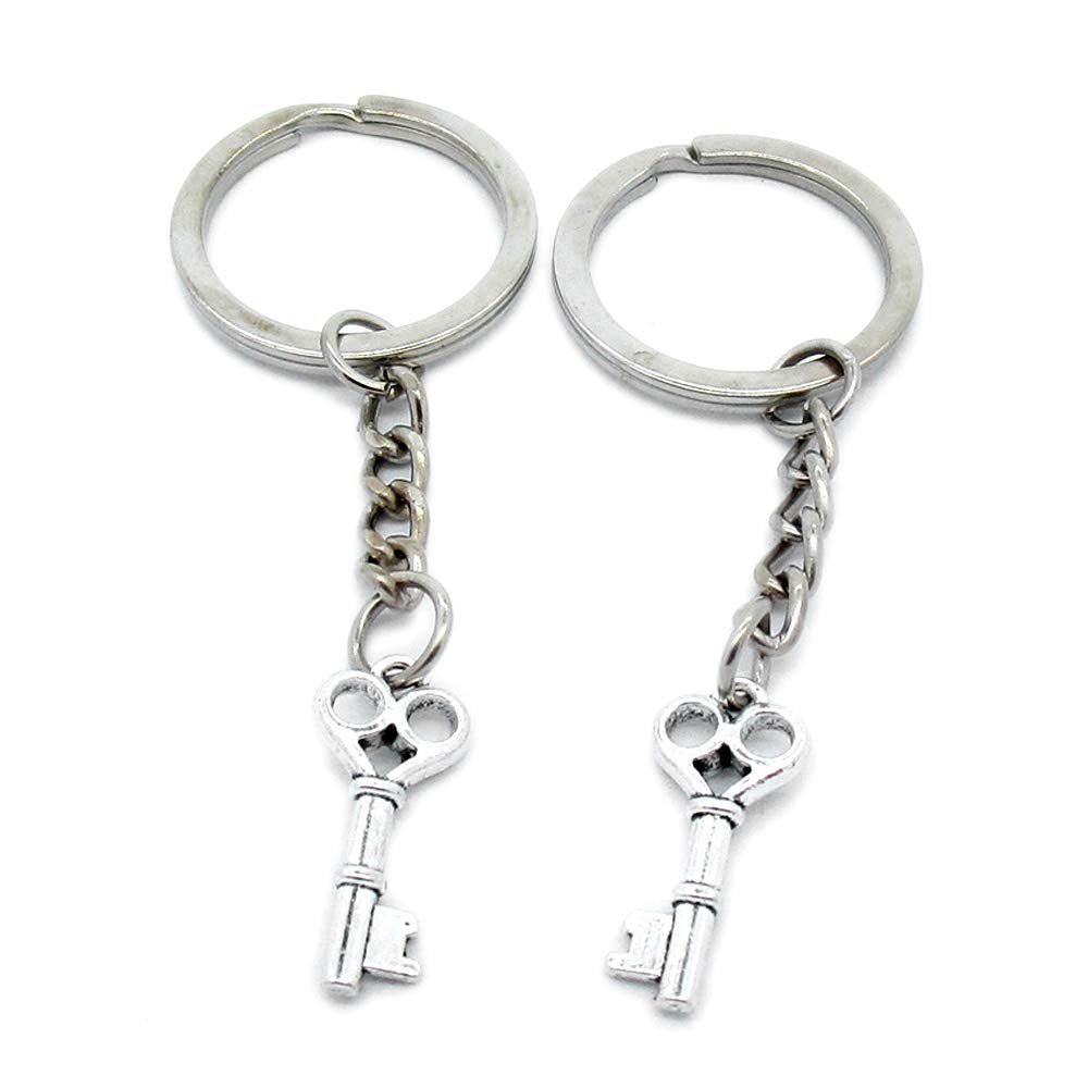1 Item Metal Keychain Keyring Key Tags Chains Rings Jewelry Bag Charms D8XB4 Crown Skeleton Key