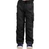 JOMLUN Boys Casual Quick Dry Outdoor Pants Hiking Climbing Convertible Trouser Kids' Cargo Pants Black view 2