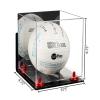 Better Display Cases Acrylic Volleyball Display Case with Mirror Case, Red Risers, Wall Mount and Clear Base 9.75" X 9.75" X 9.75" (A027/B02) view 2