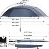 G4Free 62 inch Extra Large Windproof Golf Umbrella Automatic Open Umbrella Double Canopy Vented Sun UV Protection Oversize Stick Umbrellas?Dark Blue? view 3