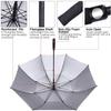 G4Free 62 inch Extra Large Windproof Golf Umbrella Automatic Open Umbrella Double Canopy Vented Sun UV Protection Oversize Stick Umbrellas?Dark Blue? view 4