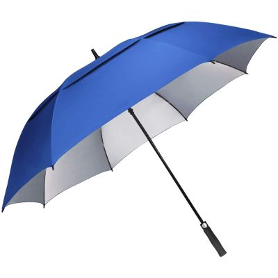 G4Free 62 inch Extra Large Windproof Golf Umbrella Automatic Open Umbrella Double Canopy Vented Anti UV Sun Protection Stick Umbrellas?Sapphire?