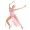 YOOJIA Womens Lyrical Dance Dress Sequins Halter Leotard Maxi Mesh Skirt Modern Contemporary Dancewear Pink Small view 4