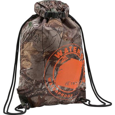 WaterSeals Lewis N. Clark Cinch Backpack | Waterproof Drawstring Bag | Ripstop Material | For Men & Women | Camouflage