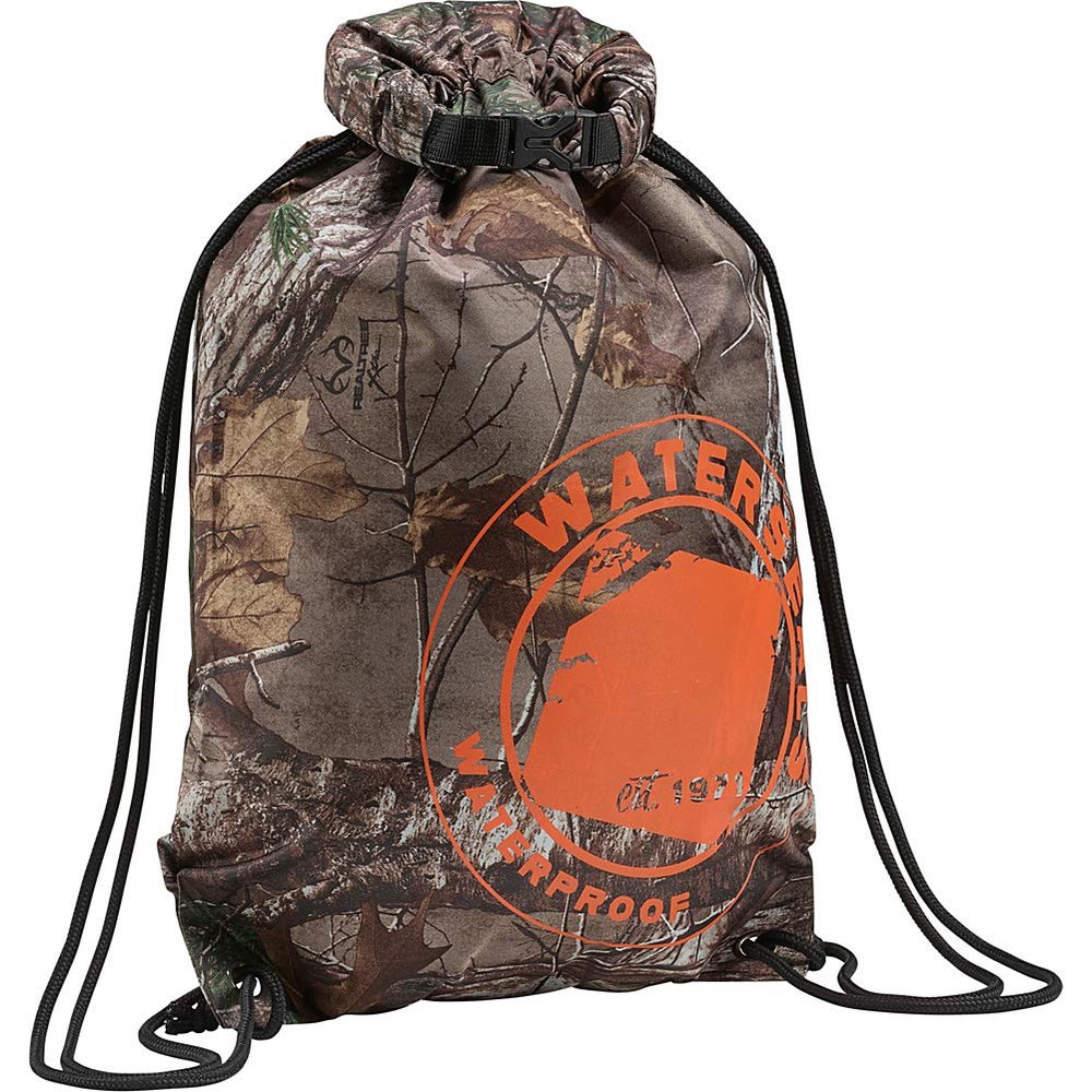 WaterSeals Lewis N. Clark Cinch Backpack | Waterproof Drawstring Bag | Ripstop Material | For Men & Women | Camouflage