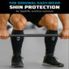 THEFITGUY Deadlift Shin Guards, 5mm Dense Neoprene Protection, Easy On-Off, No Need to Take Off Shoes - for Weightlifting and Functional Training (Pair) view 2