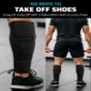 THEFITGUY Deadlift Shin Guards, 5mm Dense Neoprene Protection, Easy On-Off, No Need to Take Off Shoes - for Weightlifting and Functional Training (Pair) view 3