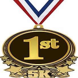 5K Medals, 3" 1st Place Race Medal, Great 5K Running Medal Awards Gold 100 Pack