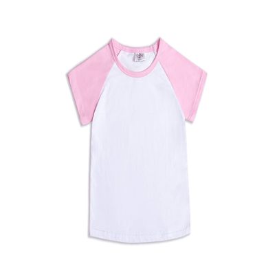 CREATOR Toddler Baby Girls Boys Short Sleeve Shirts Raglan Shirt Baseball Tee Cotton T-Shirts Pink