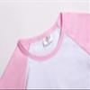 CREATOR Toddler Baby Girls Boys Short Sleeve Shirts Raglan Shirt Baseball Tee Cotton T-Shirts Pink view 3