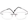 Poxas Memory Titanium Frameless Lightweight Reading Glasses Hingeless Flexibled Frames for Mens Womens (Grey, 2.5) view 1