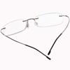 Poxas Memory Titanium Frameless Lightweight Reading Glasses Hingeless Flexibled Frames for Mens Womens (Grey, 2.5) view 4