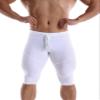 BRAVE PERSON Men's Mesh Yoga Trousers, Fitness Shorts, Cycling Pants D61-62 (XL / 32"-37", D62-White) view 2