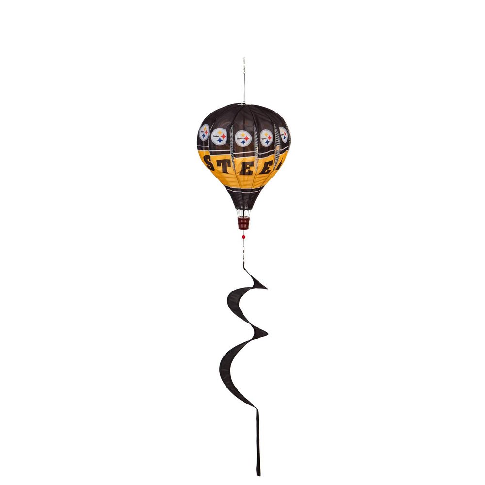 Team Sports America NFL Pittsburgh Steelers Stunning Outdoor Balloon Spinner - 12" Long x 12" Wide x 55" High