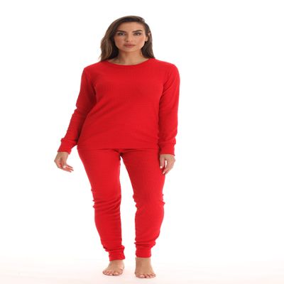 Just Love Women's Thermal Underwear Pajamas Set 95862-RED-L