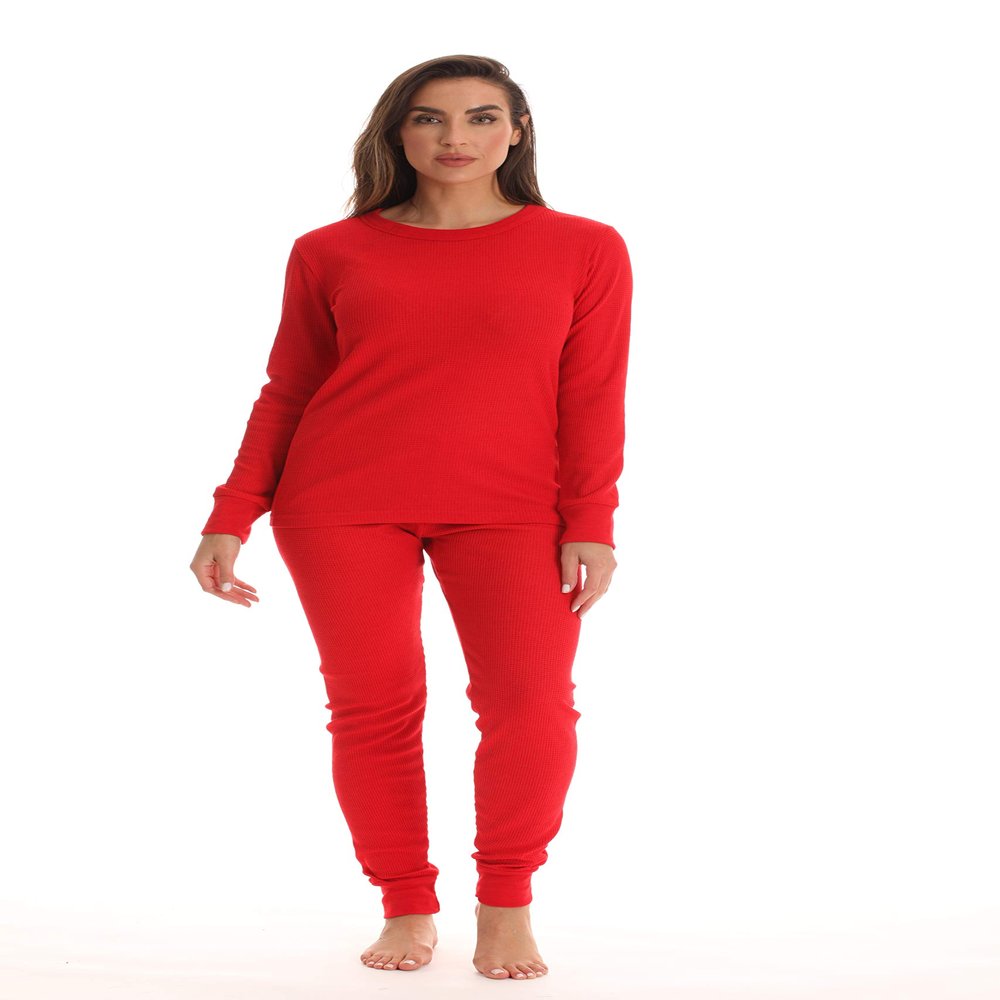 Just Love Women's Thermal Underwear Pajamas Set 95862-RED-L