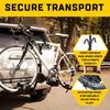 Saris All Star 2 Bike Hitch Rack with Secure & Easy to Load Platform - Adjustable Arms, Universal Hitch, Wide Wheel Trays, Ratchet Straps, Fold-Down Mast for Hatch Access view 3