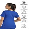 Maevn Matrix Womens Modern Fit Double V-Neck Medical Nurse Scrub Top, 3 Pockets, Inner Utility Loop, Bungee Loop Royal Blue view 4