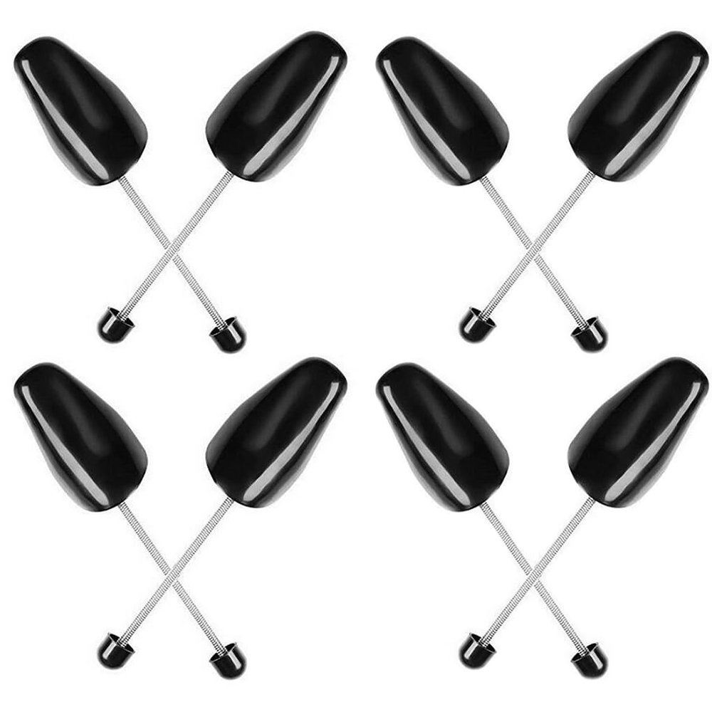 4 Pairs Adjustable Length Adult Shoe Tree Stretcher Boot Holder Shaper Support For Men Size Plastic Practical Portable Shoe Support Good Shape Shoe Tree With Tension Spring Coil