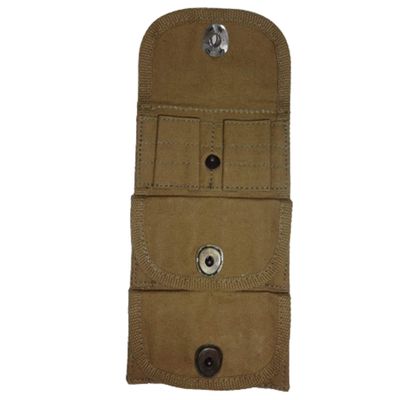 warreplica U.S. WWI 1917 Half Moon Clip .45 Cal 3 Pocket Pouch Reproduction | US Army Military Web Gear Equipment Holster Pouch for Colt S&W Pistols Ideal for Collectors, reenactors, and displays