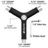 Zeato All-In-One Skate Tools Multi-function Portable Skateboard Y Tool Accessory with Y-type Allen Key and L-type Phillips Head Wrench Screwdriver view 2