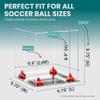 Better Display Cases Acrylic Display Case for Collectibles, Full Size Soccer Ball Display Case,Orange Risers & Clear Base, Handcrafted Showcase Box.DIM;9.75" L x 9.75" W x 9.75" H. (A027-OR) view 3