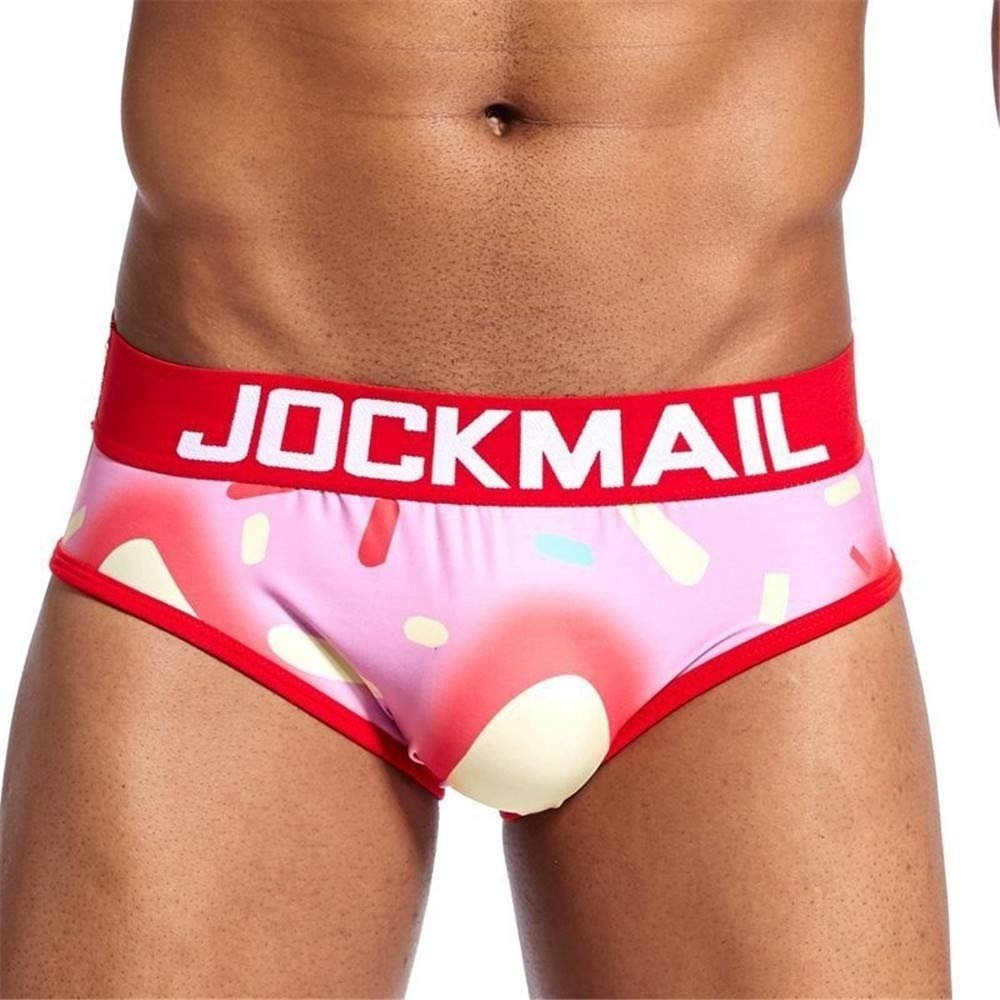 JOCKMAIL Sexy Men's Underwear - Fun Playful Printed Briefs & Shorts (M, 4)
