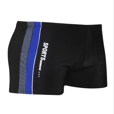 Legou Men's Square Leg Comfortable Swimsuit XXXXL Blue+Gray