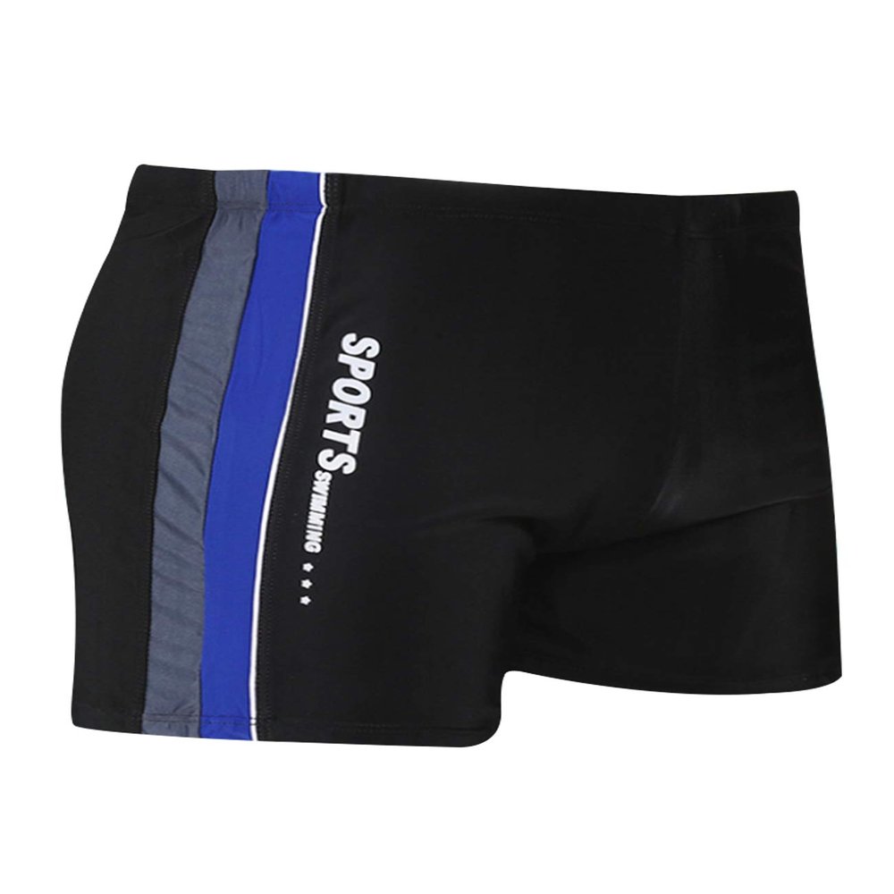 Legou Men's Square Leg Comfortable Swimsuit XXXXL Blue+Gray