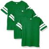 AquaGuard Girls' Big Youth Fine Jersey Football Tee-3 Pack, VN Green/BD White, L view 1
