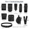abcGoodefg 10 in 1 Black Utility Belt Tactical Police Security Belts with Pouch Men/Women Law Enforcement Duty Belt for Costume Hunting Game Belts & Bags (10 PCS, Black) view 2