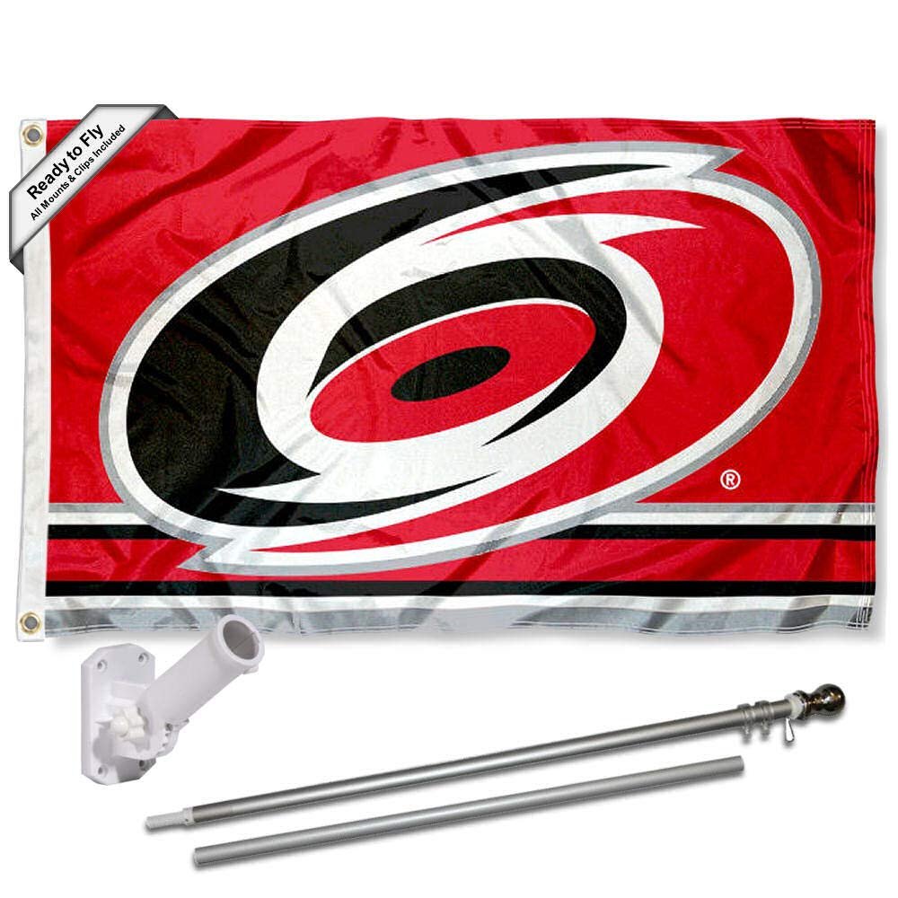 Carolina Hurricanes Flag Pole and Bracket Set