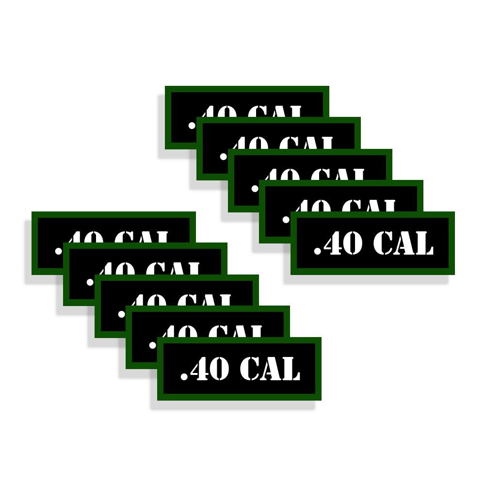 Speed Demon Hot Rod Shop Ammo Can Labels 40 Cal Ammunition Decals for 40 Caliber Ammo - 10 Pack Adhesive Vinyl 3"x1.15"